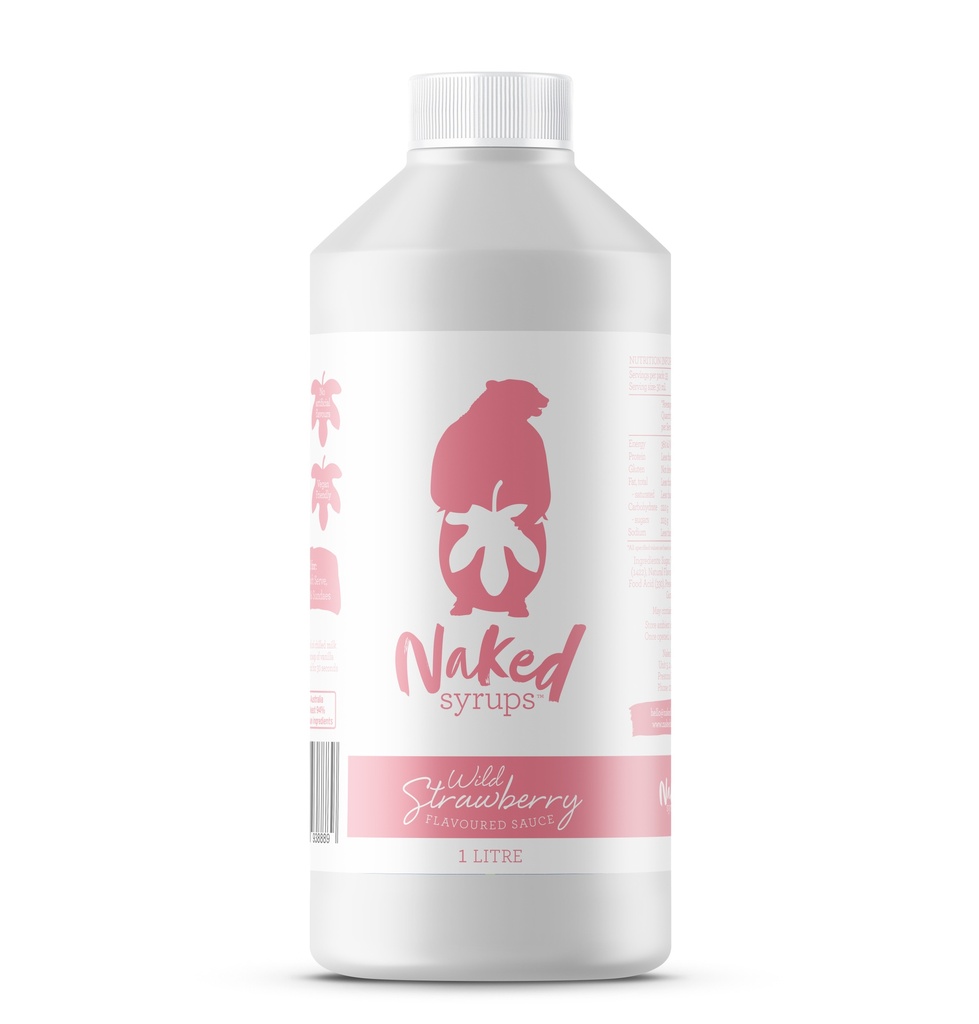 Naked Syrups- Wild Strawberry Dessert Sauce 1Lt