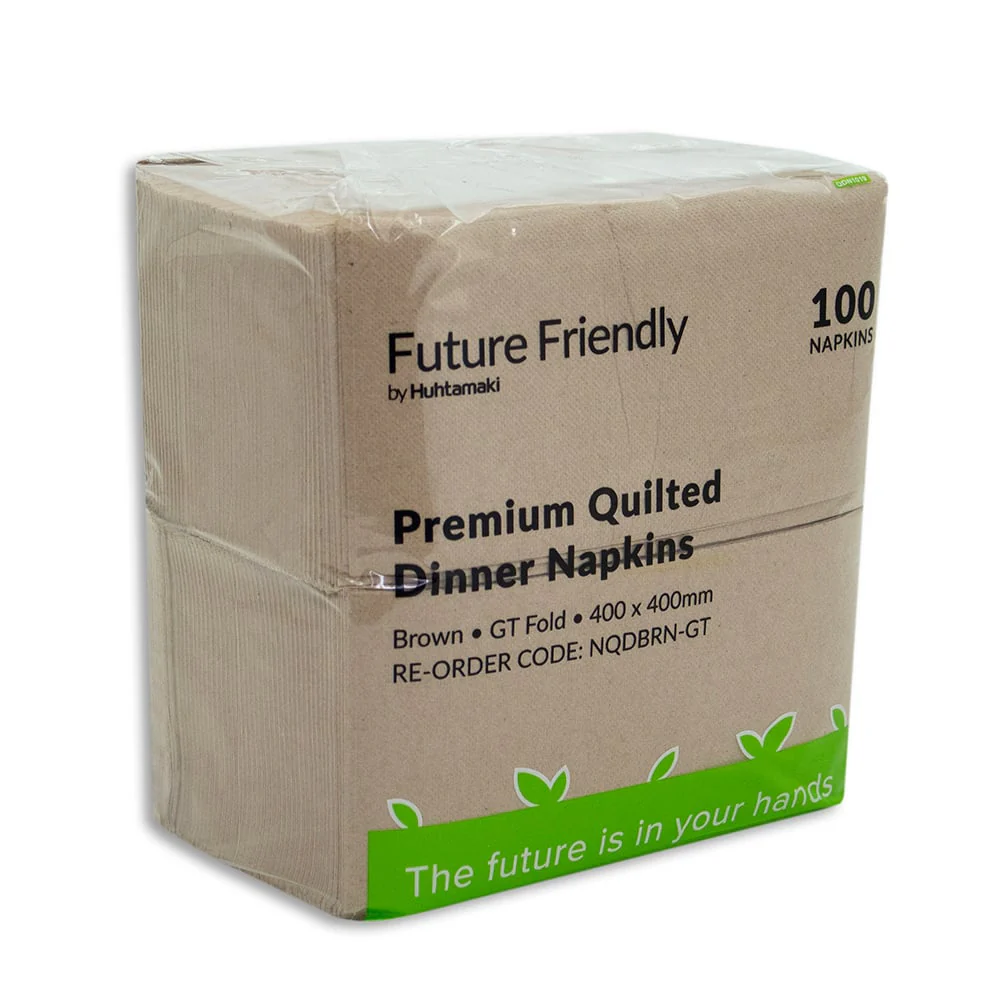 Quilted GT Fold Dinner Brown (Kraft) Napkin x1000