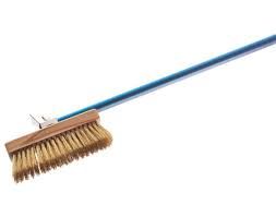Rotating Head Oven Brush With Brass Bristles 20x6cm - 150cm Handle
