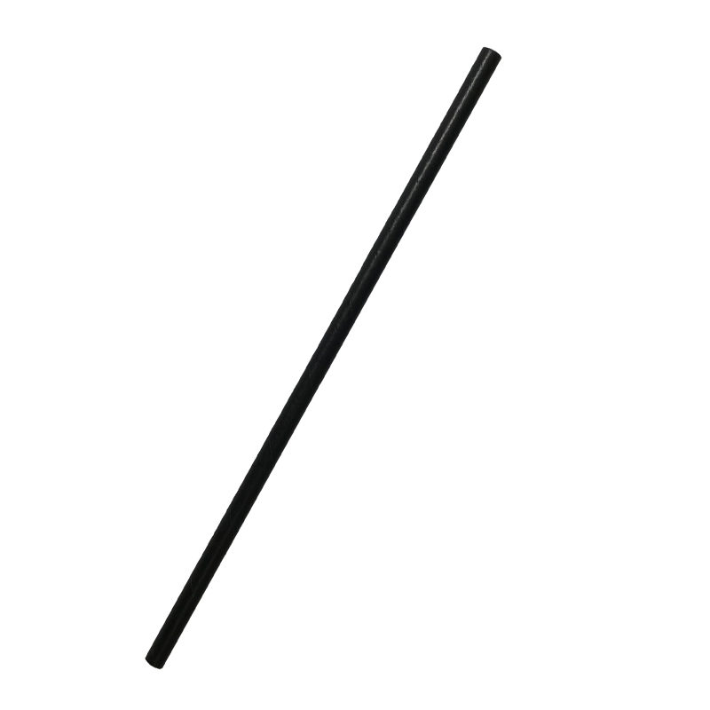 Regular Black Paper Straws 6mm Dia x 197mm (2500)