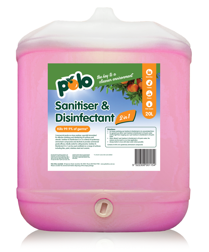 Sanitiser & Disinfectant 20Lt