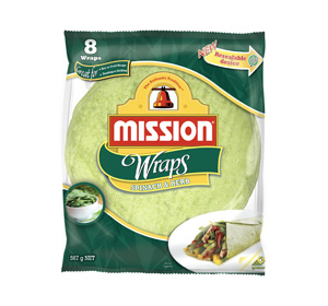 Spinach Tortillas 12" x 72