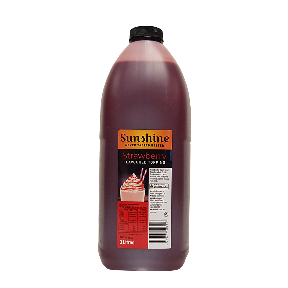 Sunshine- Strawberry Topping 3Lt