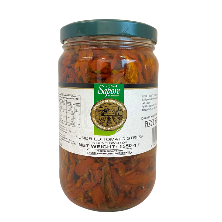 SUNDRIED TOMATO STRIPS 2KG(1550g)