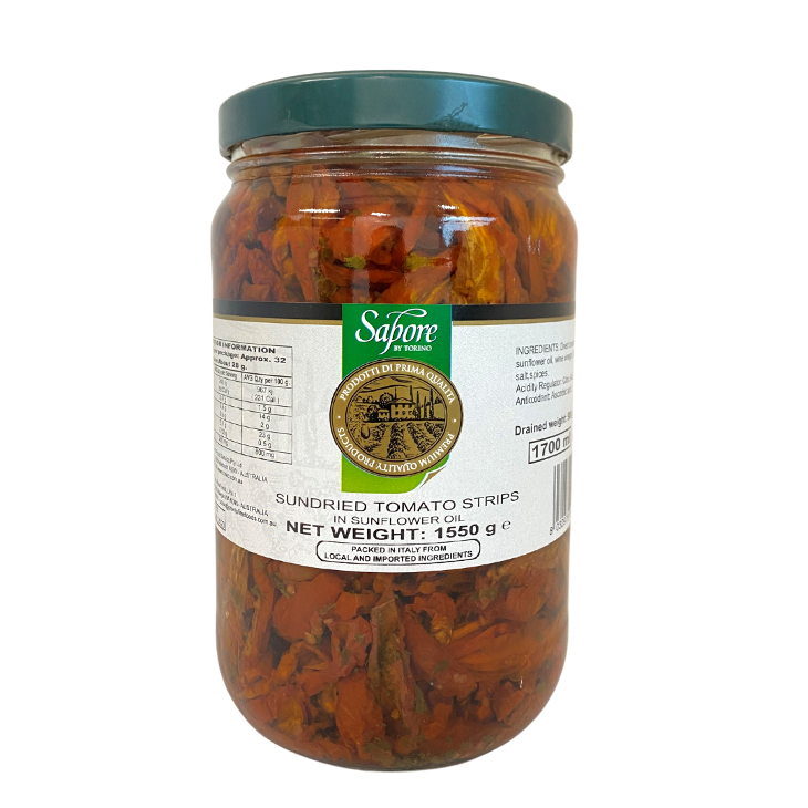 Sapore- Sundried Tomato Strips 1550g