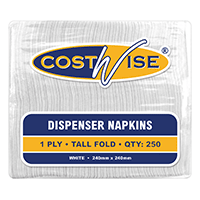 Tall Fold Dispenser White Napkin x5000