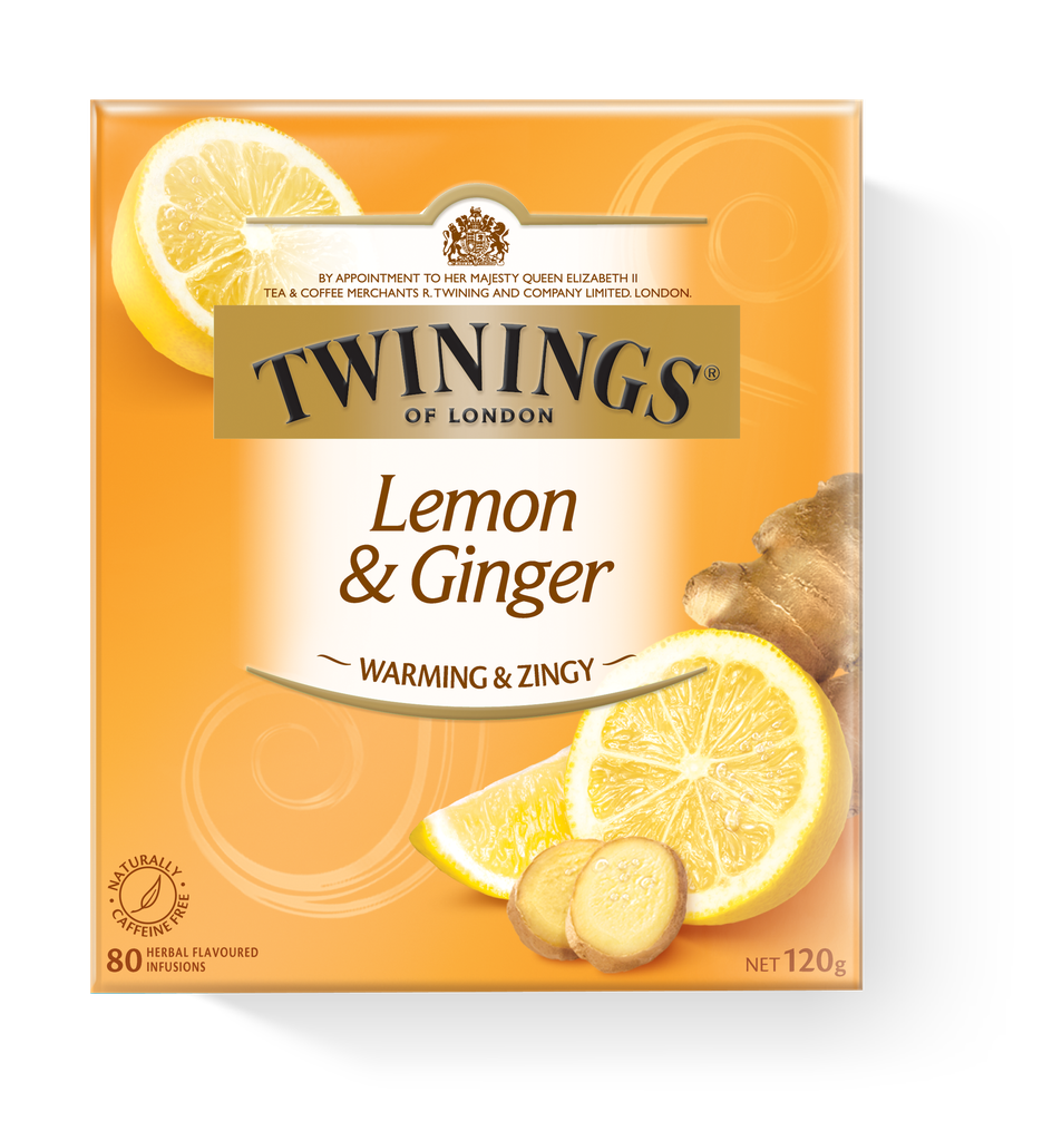 TWININGS LEMON & GINGER TEA 10PC X 12