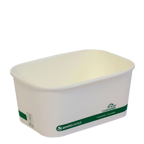 White Paper Rect Containers 1000mlx300