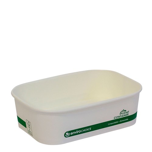 White Paper Rectangular Containers 650ml x300