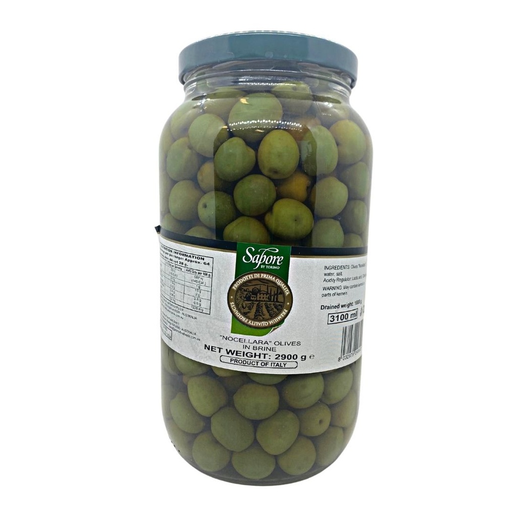 WHOLE SICILIAN 'NOCCELARA' OLIVES 2900G