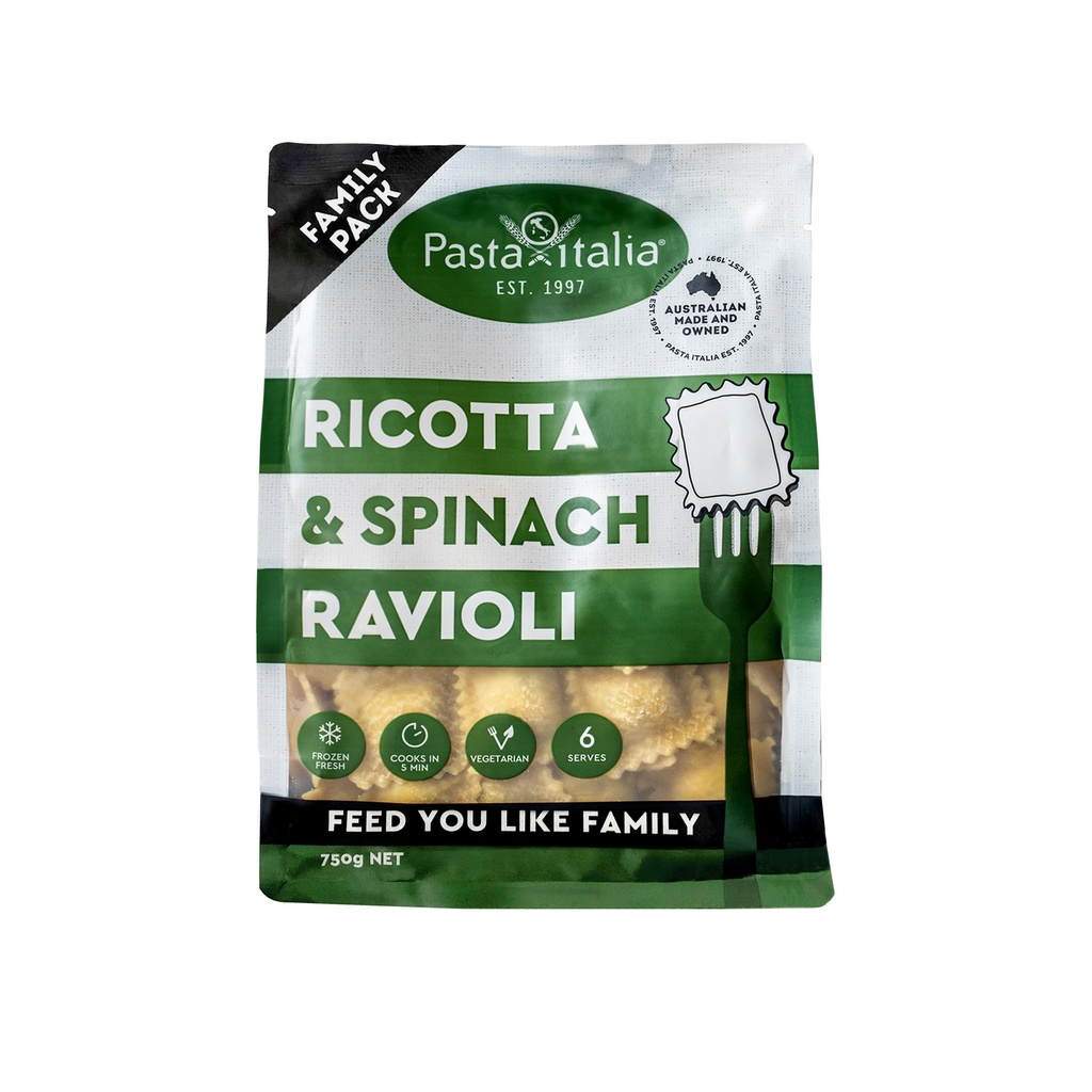 Pasta Italia- Froz Everyday Ravioli Spin & Ric 10 x 750gm