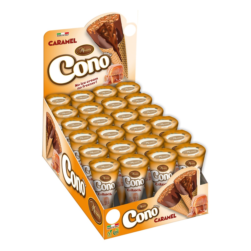 Messori- Caramel Cones (4x24) x 25g (96Pc) (5610)