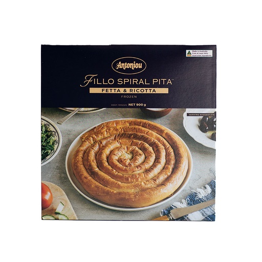 [ANTFILSPIRIC-B] Antoniou- Filo Spiral Fetta & Ricotta 8x900gm