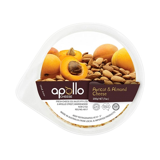 [APOCRECHEAPRALM125-B] Apollo- Cream Cheese Apr & Alm 12 x 125g