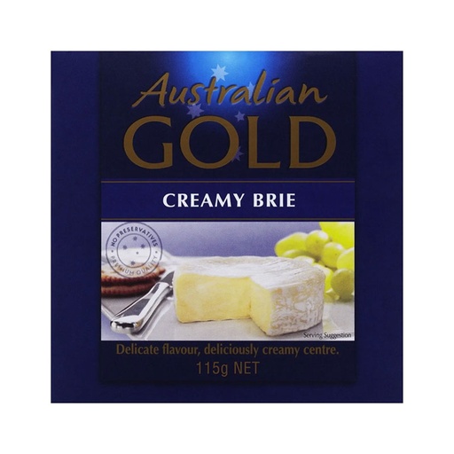 [AUSGOLBRILL115-B] Australian Gold -Brie Long Life 12 x 115g