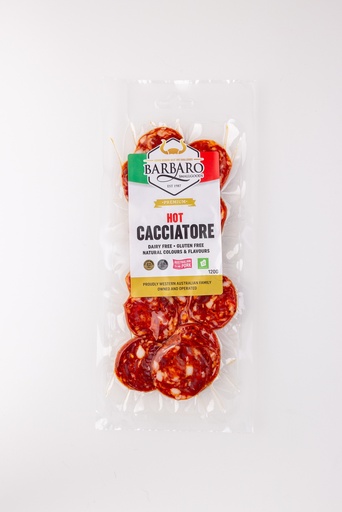 [BARRETCACHOT120-B] Barbaro Retail Cacciatore Hot 12 x 120g