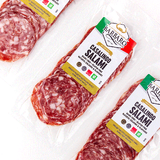 [BARRETCASMIL100] barbaro RETAIL salami casalingo mild sliced 12 x 100g [B]