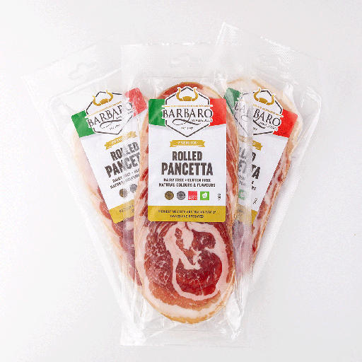 [BARRETPANROL100-B] Barbaro Retail Pancetta Rolled Sliced 12 x 100g