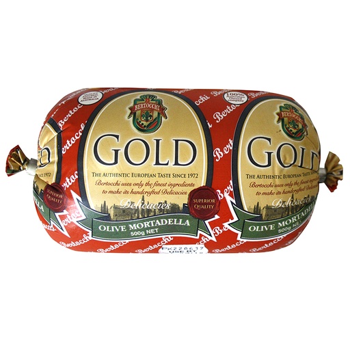 [BERMOROLI500-B] Bertocchi- Mortadella W Olive 10 x 500g