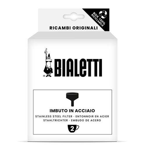 [BIAFUNSS2-B] Bialetti- Funnel Stainless Steel 2 Cups x 6* (800511)