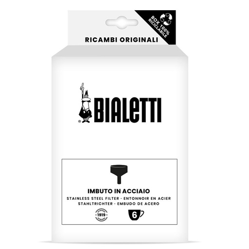 [BIAFUNSS6-B] Bialetti- Funnel Stainless Steel 6 Cups x 6* (800513)