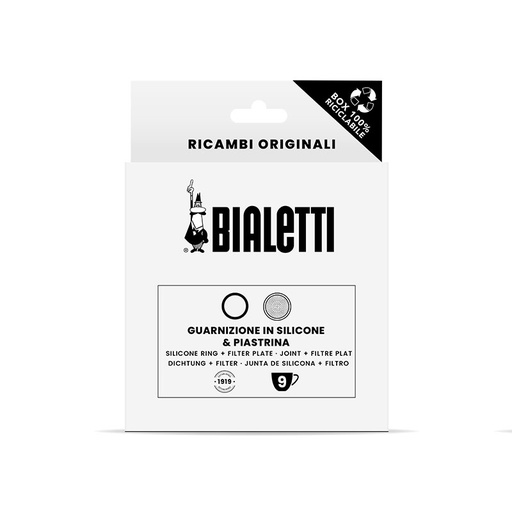 [BIAGASSIL9-B] Bialetti- Gasket Silicon + Filter 9 Cup Alum* (800041)