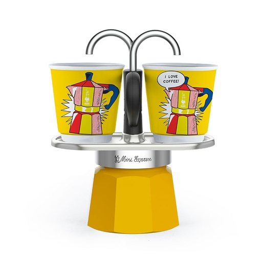 [BIAMINBICLIC-UC4] Bialetti- Set Mini "R" Lichtenstein + 2 Bicchierini* (1405)