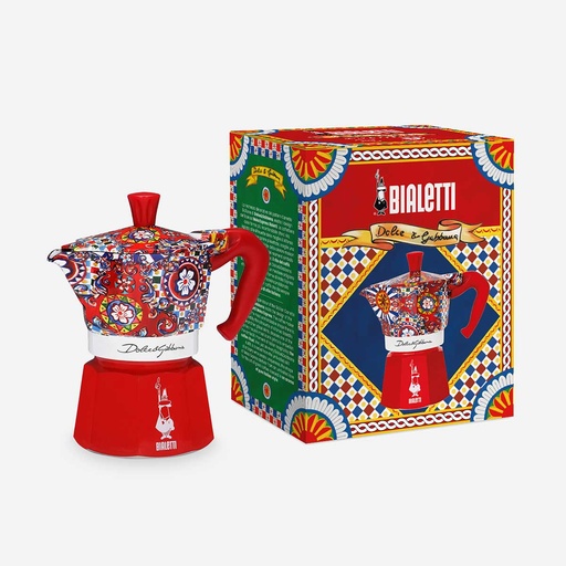 [BIAMOKDG3-UC6] Bialetti- Moka Express D&G 3 Cup* Red (5327)
