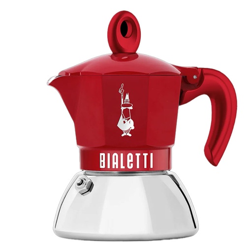 [BIAMOKEXCINDRED4] bialetti 9070 moka exculsive induction red 4 cup* [U]