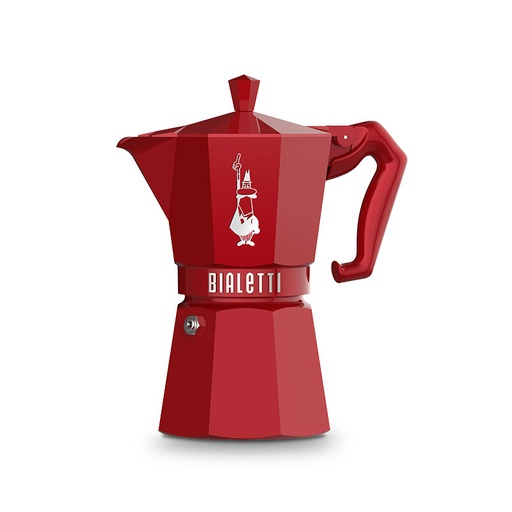 [BIAMOKEXCRED6-U] Bialetti- Moka Exclusive Red 6 Cup* (9056)
