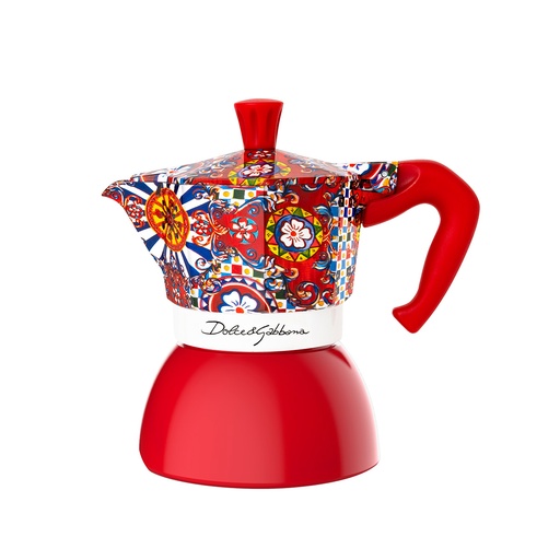 [BIAMOKINDDG4] bialetti 5339 moka induction D&G 4 cup* [U]Red