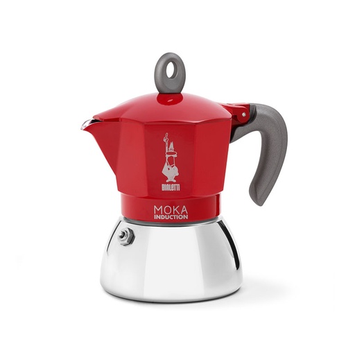 [BIAMOKINDRED6] bialetti 6946 moka induction red 6 cup* [U]