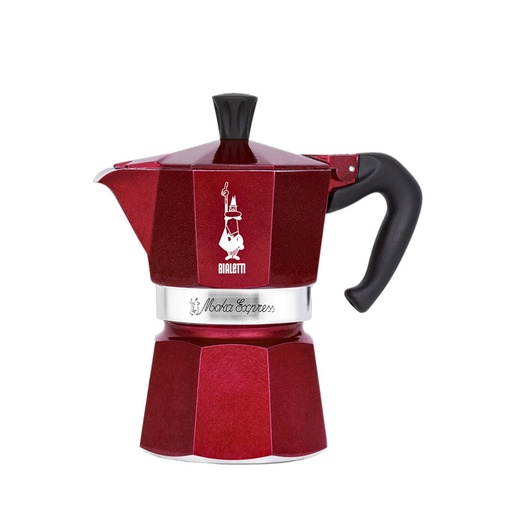 [BIAMOKREDGLA3] bialetti 9223 moka express red glamour  3 cup* [U]