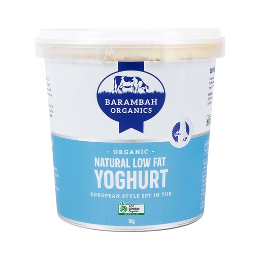 [BOYOGEUR1-UC6] Barambah Organics- Yoghurt European L/F 99% 1kg