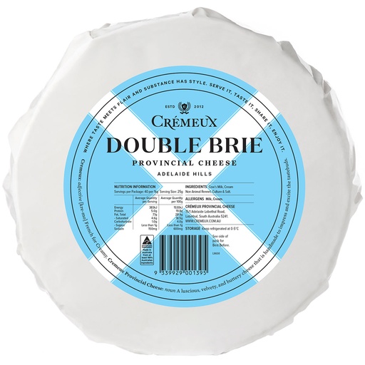[CREBRIDOU1-B] Cremeux- Double Brie 2 x 1kg