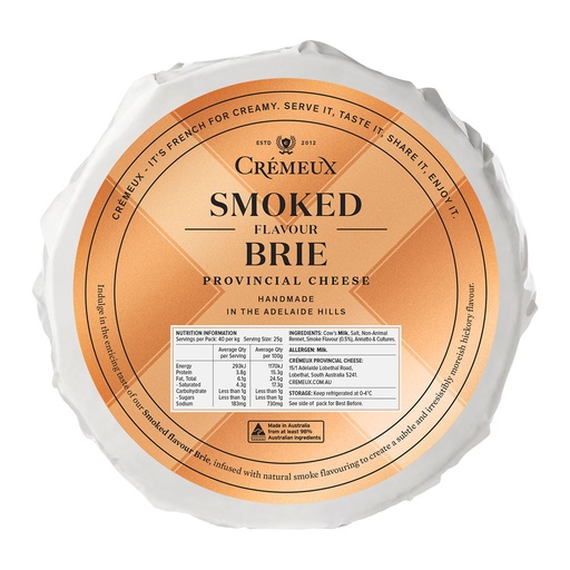 [CREBRISMO1-B] Cremeux- Smoked Brie 2 x 1kg