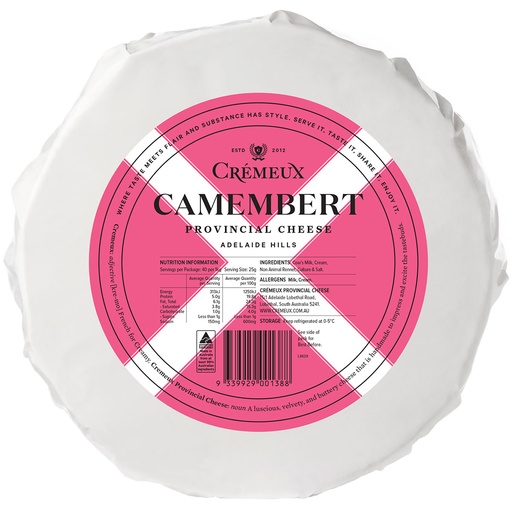 [CRECAM1-B] Cremeux- Camembert 2 x 1kg