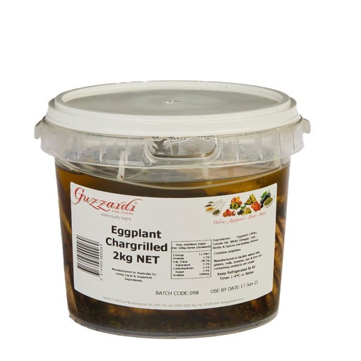 [GUZEGGGRIFRE2] guzz eggplant grilled FRESH 2kg bucket (4) [U]