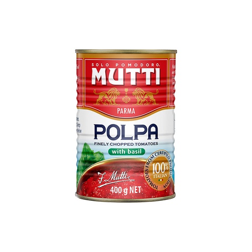 [MUTPOLCHOBAS400-B] Mutti- Polpa Chopped Basil 12 x 400g