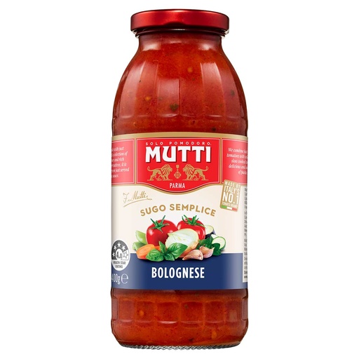 [MUTSIMSUGBOL-B] Mutti- Sugo Semplice Bolognese 6 x 400g
