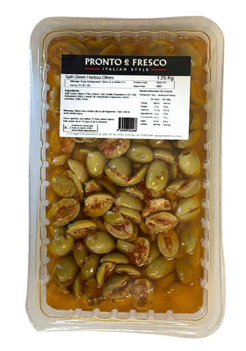 [PROOLISPLHAR-UC4] Pronto E Fresco- Olive Split Harissa Mix 1.25kg