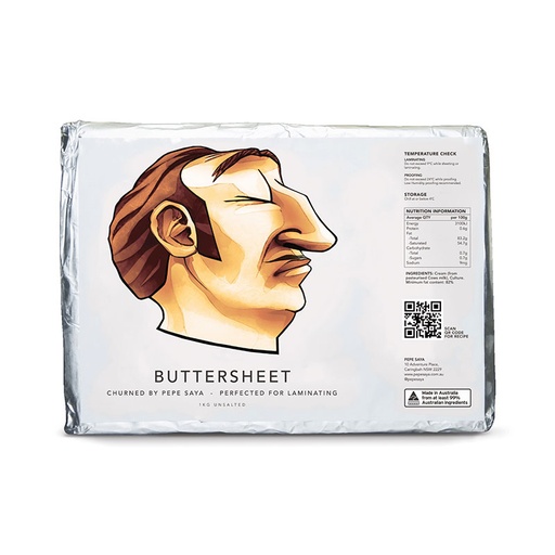 [PSBUTSHE1] Pepe Saya- Butter Sheets 10 x1kg (280 x 280mm) [B]