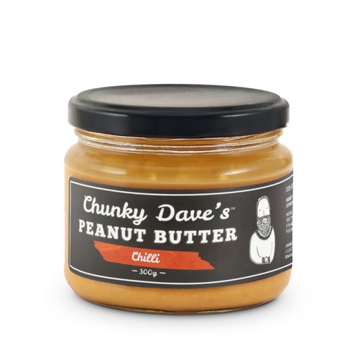 [PSCHUCHIPEABUT300] pepe saya chunky dave chilli peanut butter 6 x 300gm [B]