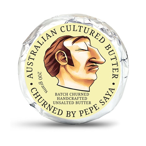 [PSCULBUTUNS200-B] Pepe Saya- Cultured Butter Unsalted 6 x 200g