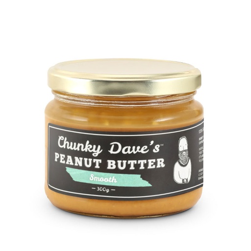 [PSSMOPEABUT300-B] Pepe Saya- Chunky Dave Smooth Peanut Butter 6 x 300gm