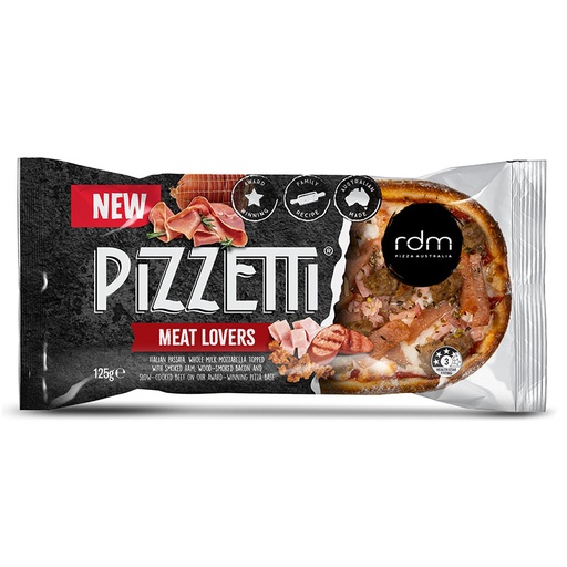 [RDMPIZMEA125-B] RDM- Pizzetta Meatlovers 12 x 125g *