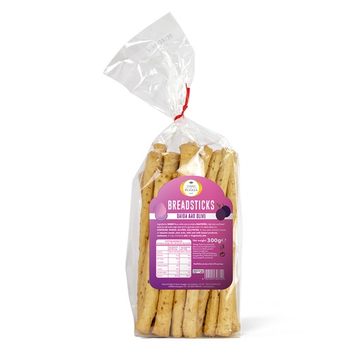 [TERTARGRIOLI300-B] Terre Di Puglia- Tarallo Grissini Onion & Olive 14 x 300g