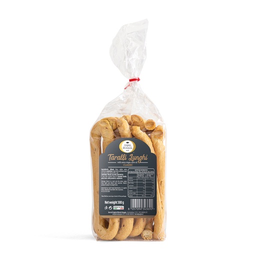 [TERTARLUNCLAS300-B] Terre Di Puglia- Taralli Lunghi Classic 10 x 300g