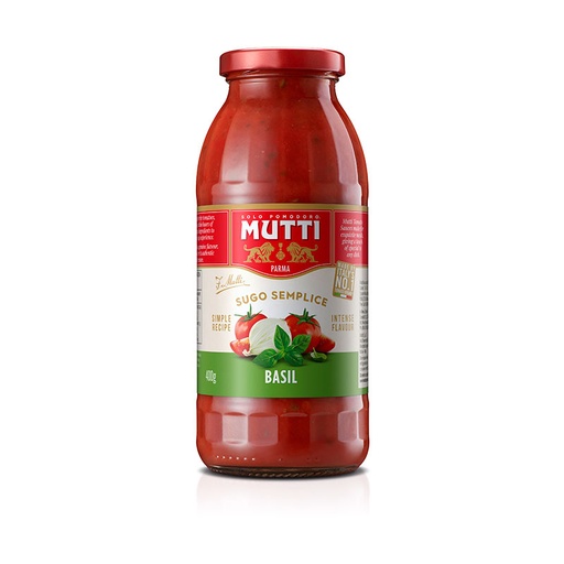 [MUTSIMSUGBAS-B] Mutti- Sugo Semplice Basil 6 x 400g