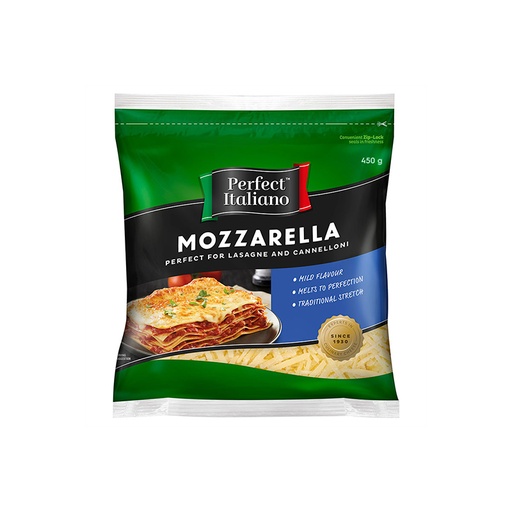 [PERMOZSHR450-B] Perfect- Mozzarella Shredded 5 x 450g